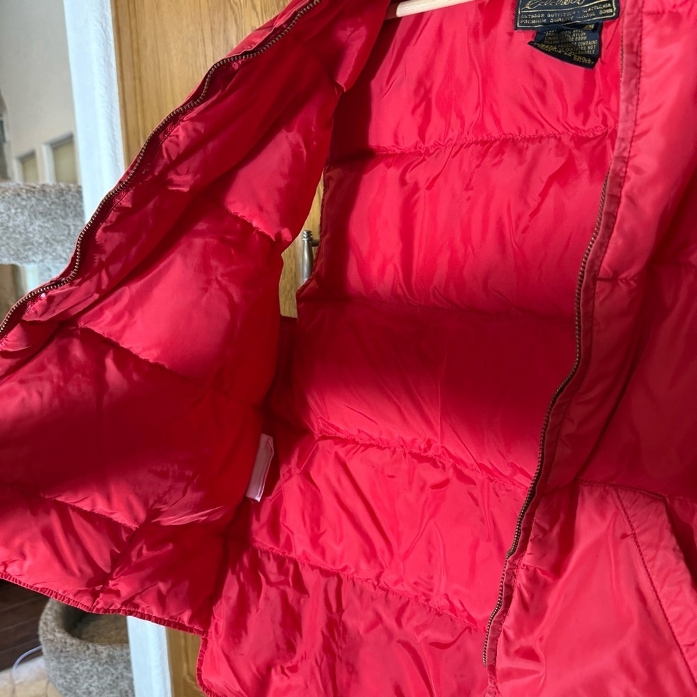 Eddie Bauer Vintage Retro Red Goose Down Vest Mens XXL - Picture 5 of 13